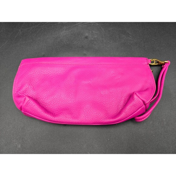 Fossil Clutch Purse Womens Fuschia Pink Cowhide Leather - Picture 3 of 10